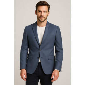 Zara Man Mens Blazer Size 38 Double Button Semi Formal Office Preppy Classic